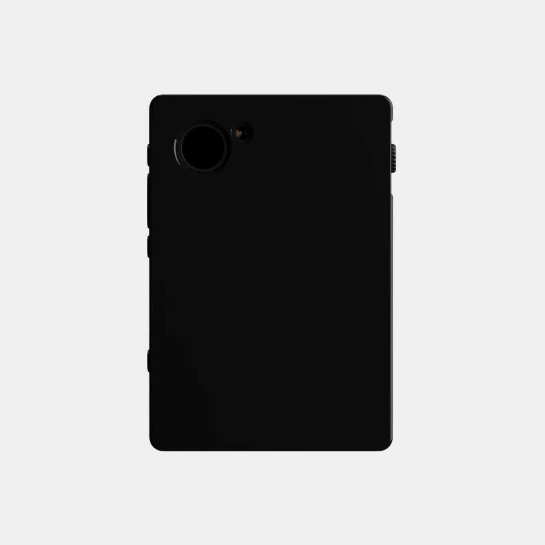 Light Phone III slim case in black back view with camera cutout