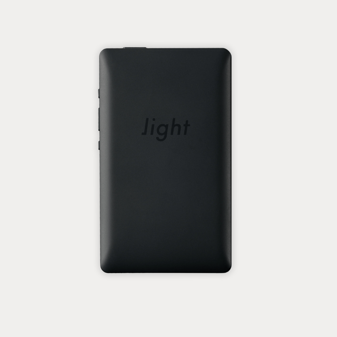 Light Phone II side buttons detail showing minimalist controls