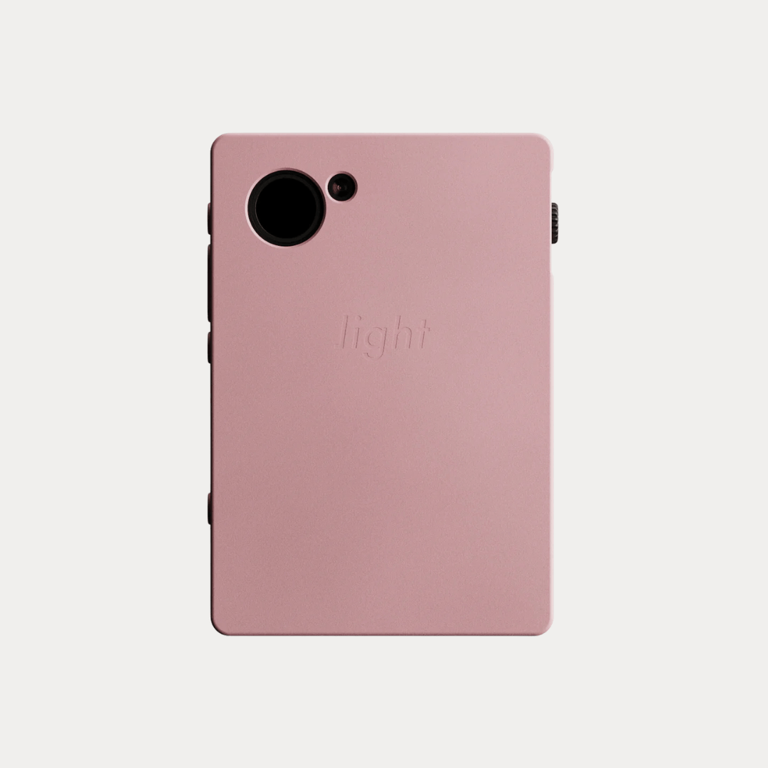 Light Phone III slim case in pink back view with camera cutout
