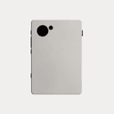 Light Phone III slim case in light grey back view with camera cutout