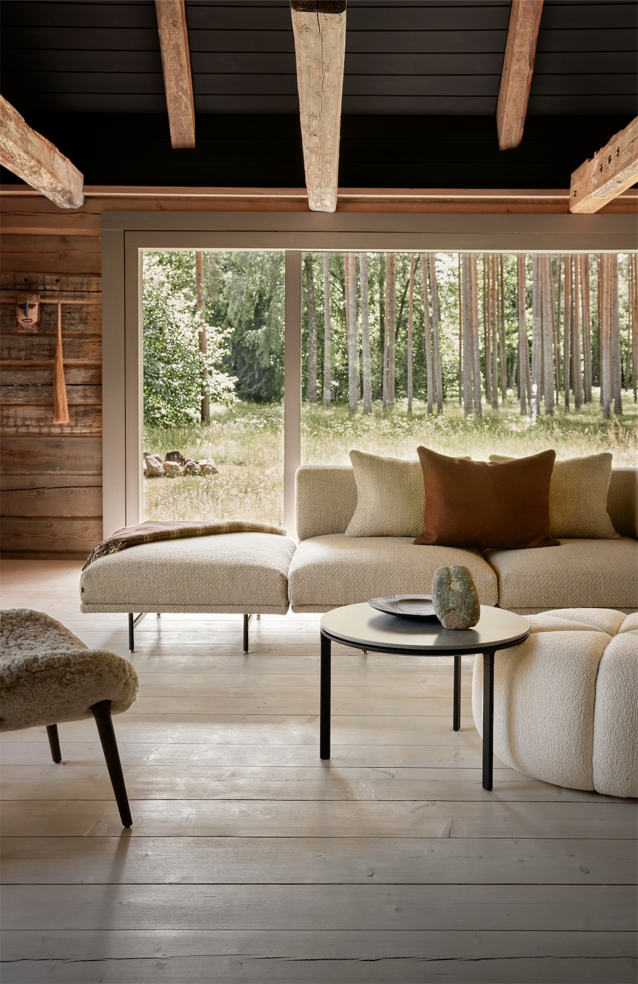 Vipp Salaca River living room forest view sofa