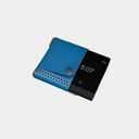 Light Phone III case in blue recycled leather with phone inside