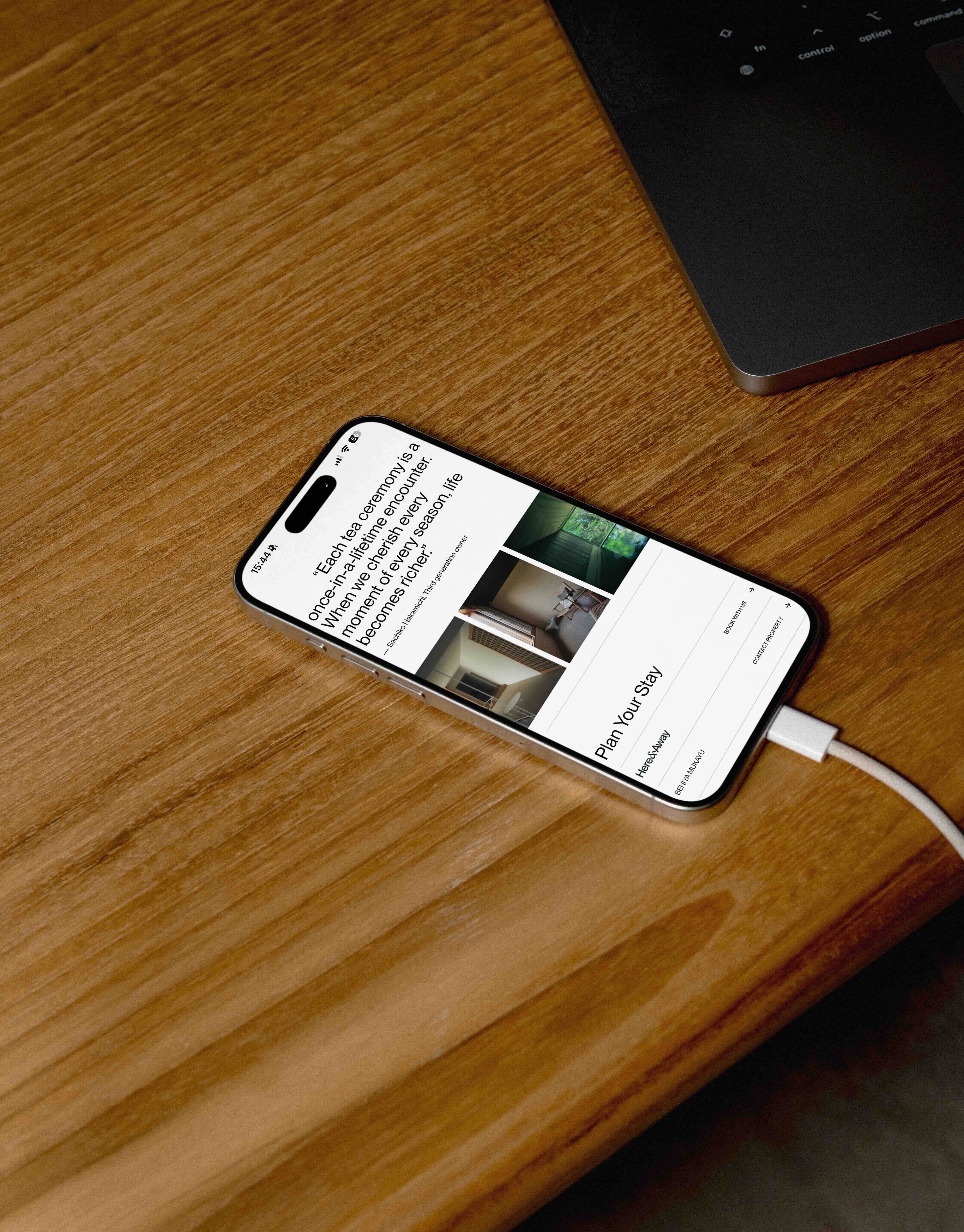here away iphone editorial mockup