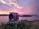 arctic hideaway tower house sunset